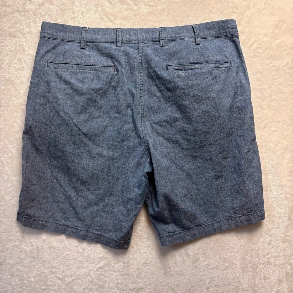 GAP Shorts‎ Men Sz 36 Chambray Blue Essential Khaki 10" Inseam Lightweight - Picture 12 of 13